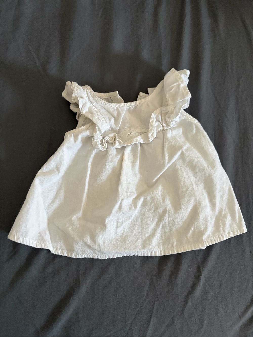 Old Navy White Ruffle Baby Top